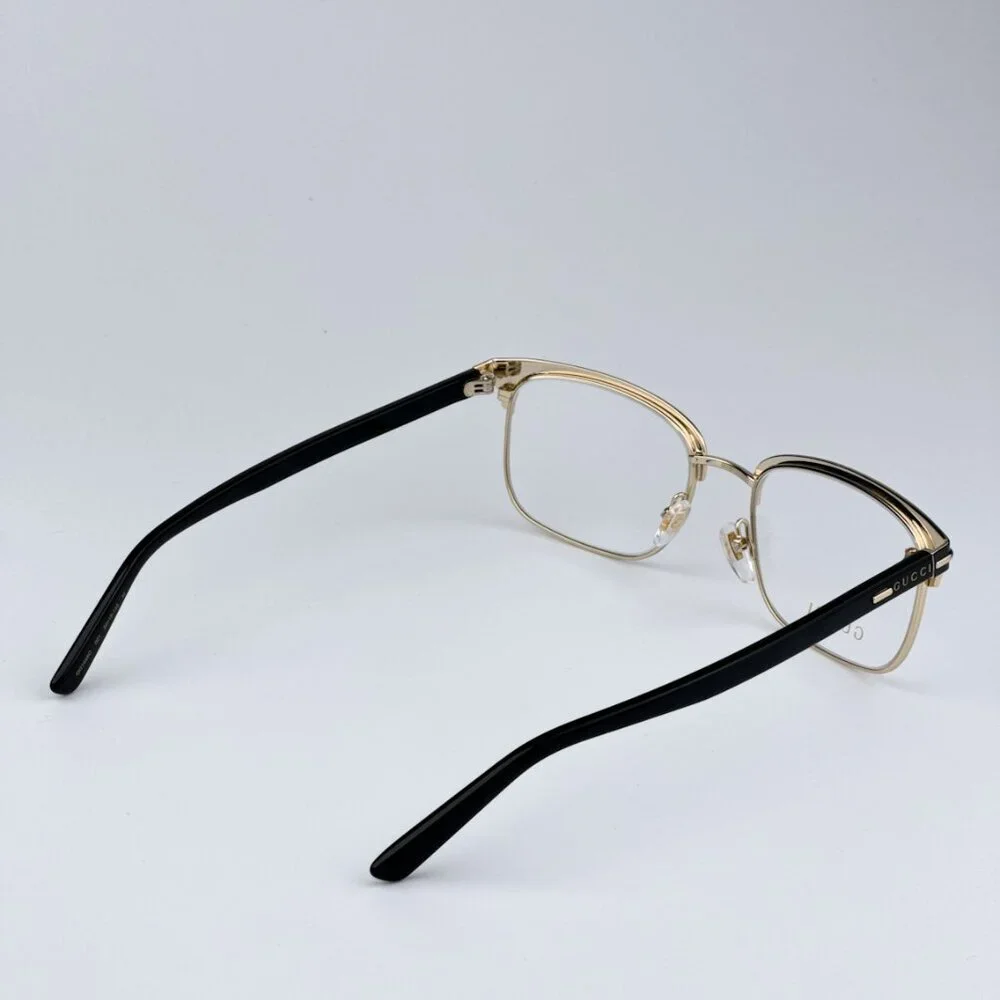 Gucci GG1448O 001 BRAND NEW Eyeglasses Gold Rectangle Unisex